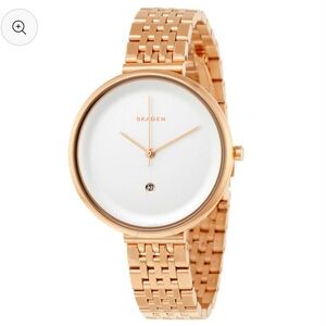 NIB Skagen rose gold watch, white dial